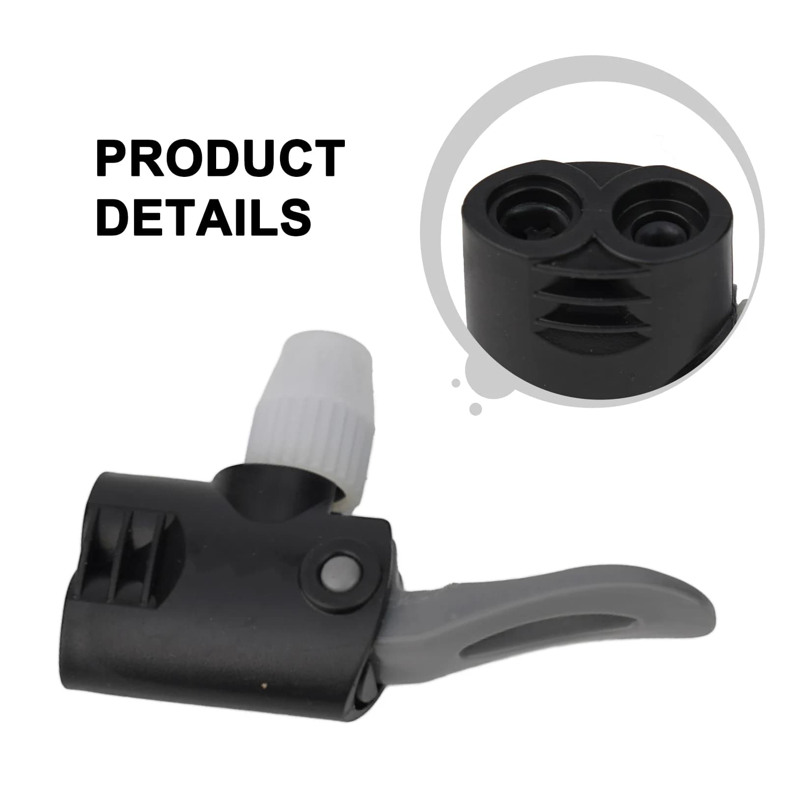 Gonfiatore per bici Clip per ugello d'aria pompa per bicicletta multiuso US To UK ugello