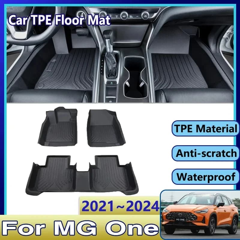 Car mats for MG One 2021 2022 2023 2024 3D TPE Waterproof Mud Mat Full Foot Car Accessories