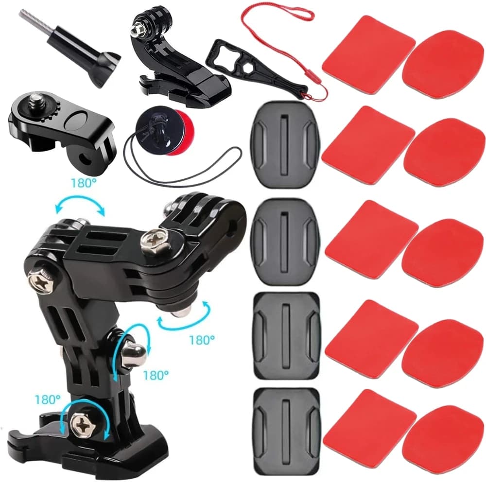 Motorcycle Helmet Kit for GoPro Hero 13 12 11 10, Support for Go Pro Insta360 DJI Action 6 5Pro, Camera Accessories