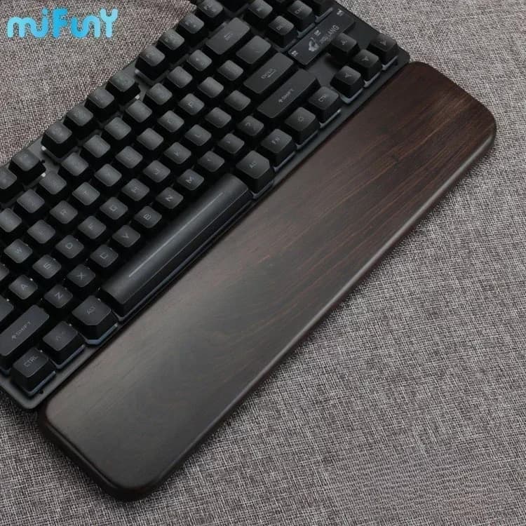 Mifuny Solid palissandro HandRest Greenwood testo personalizzato Logo poggiapolsi in legno ergonomico per tastiera meccanica Gaming Hand Rest
