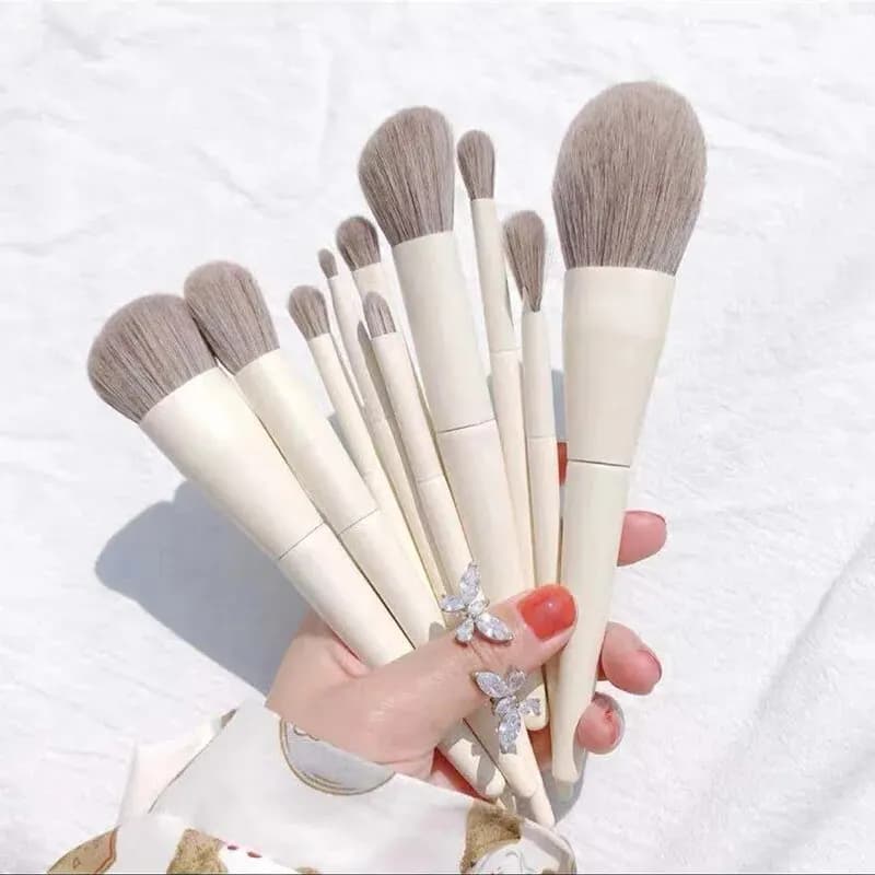 10 piece makeup brush, foundation brush, fard, eye shadow, eyebrow brush, lip contour, face, makeup brush, beauty tools