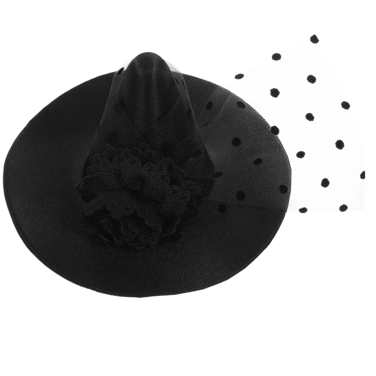 Small Halloween Witch Hat Mini Cosplay Wizard Cap Adorable Lightweight Cloth Headwear for Costume Party Masquerade Event