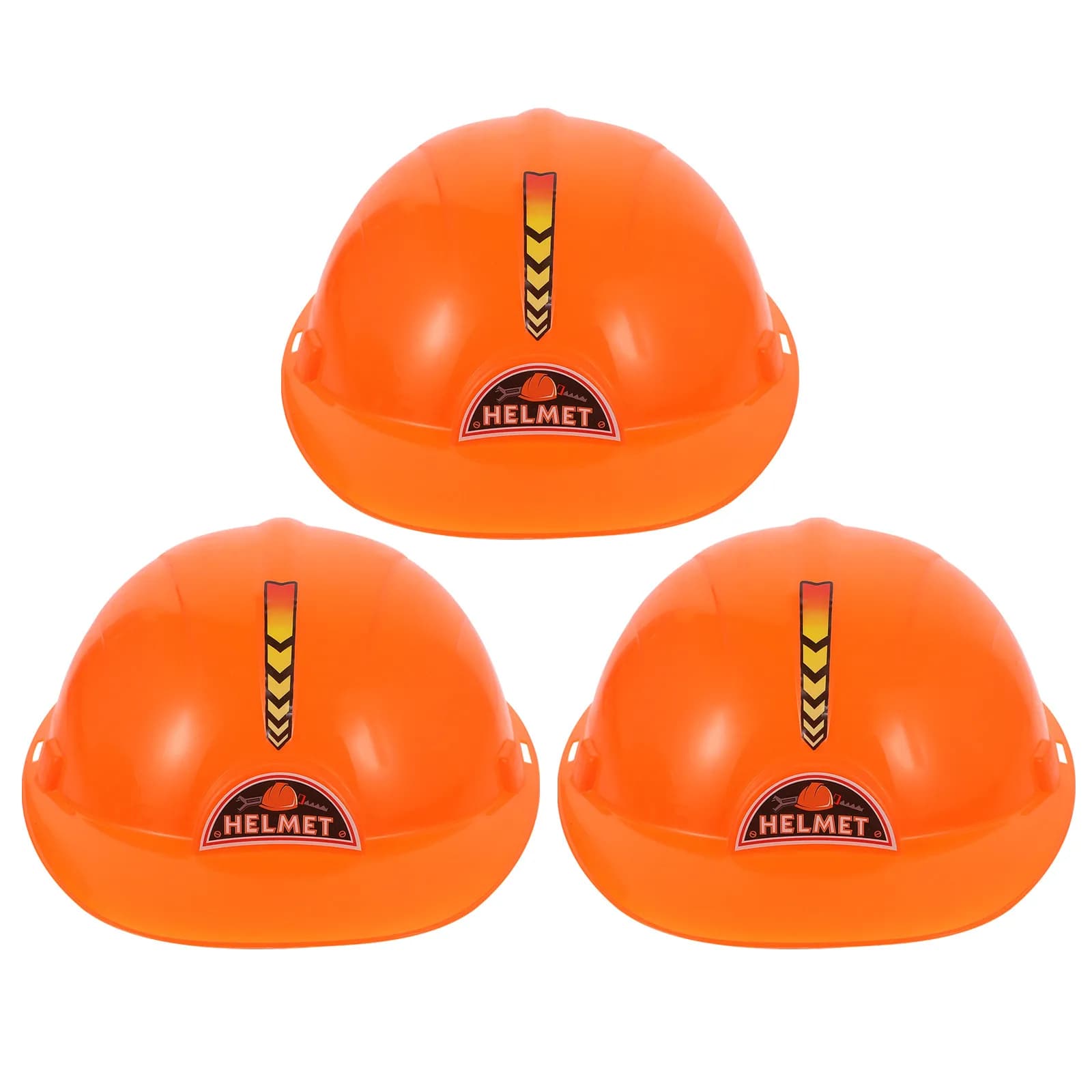 3 pezzi di cappelli di sicurezza per l'edilizia, cappelli rigidi luminosi, accessori per giochi di ruolo, cappelli per travestimenti da cantiere