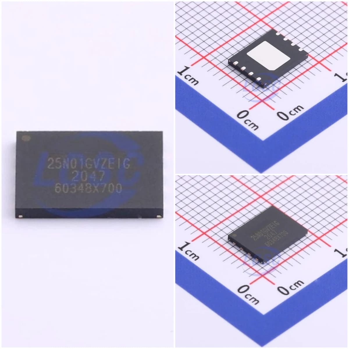 Confezione da 5 Pezzi W25N01GVZEIG 1Gbit 2.7V~3.6V 104MHz Memoria Flash Serial SLC NAND con Dual/Quad SPI WSON-8-EP IC Chip