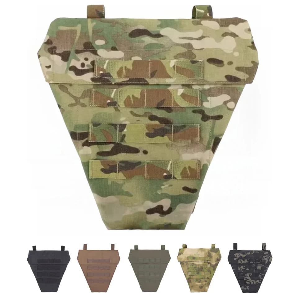 Gilet tattico plissettato per softair Protezione inguine sul cavallo Accessorio per attrezzatura da caccia Airsoft Uomo Molle Body Armor Bag Equipment