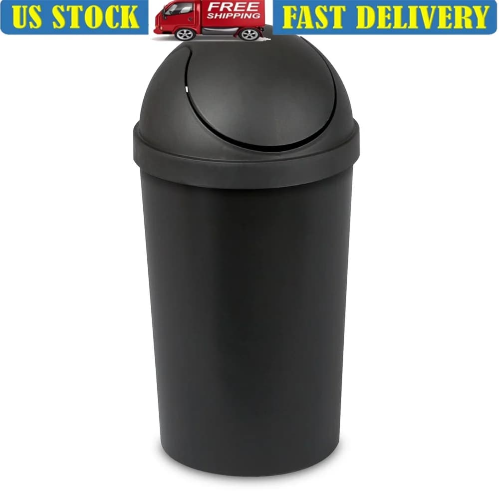 Round plastic padded pad, 3 Gallon waste basket, easy to clean cover, ideal for bathroom, office, indoor use