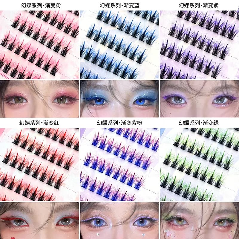 Fantasy Butterfly Series Black colored eyelashes One Piece Manga Natural Hair Flu Interior Beginners