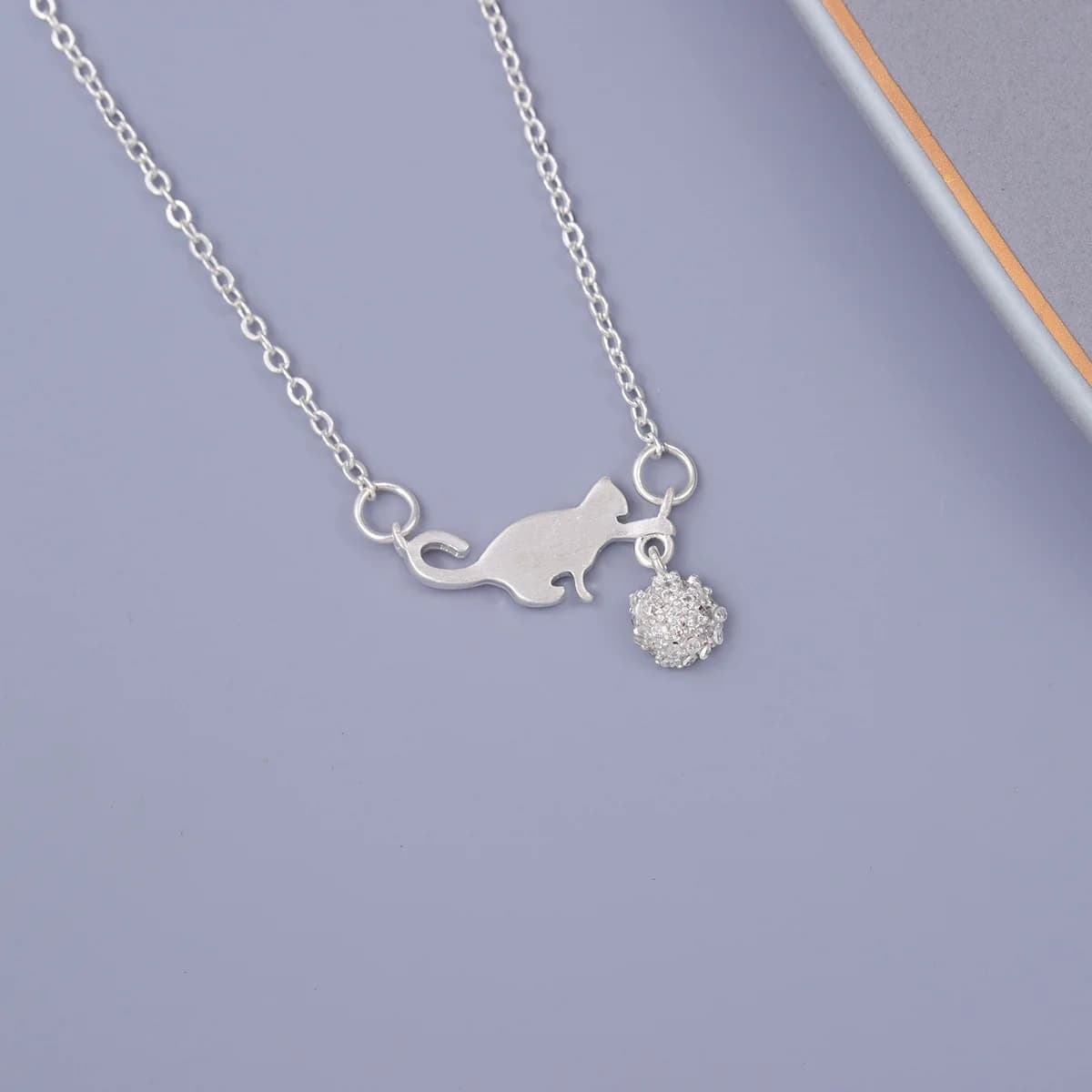 Nuova Collana alla Moda con Ciondolo a Forma di Gatto in Argento Sterling 925, Gioielli con Animali Personalizzati XL247