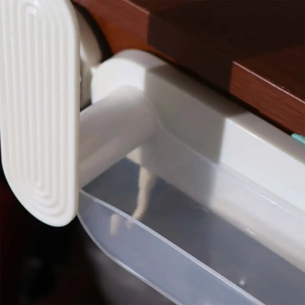 Supporto per coperchi in plastica con ventosa, da parete, salvaspazio, con ganci, impermeabile, per riporre coperchi di pentole e padelle
