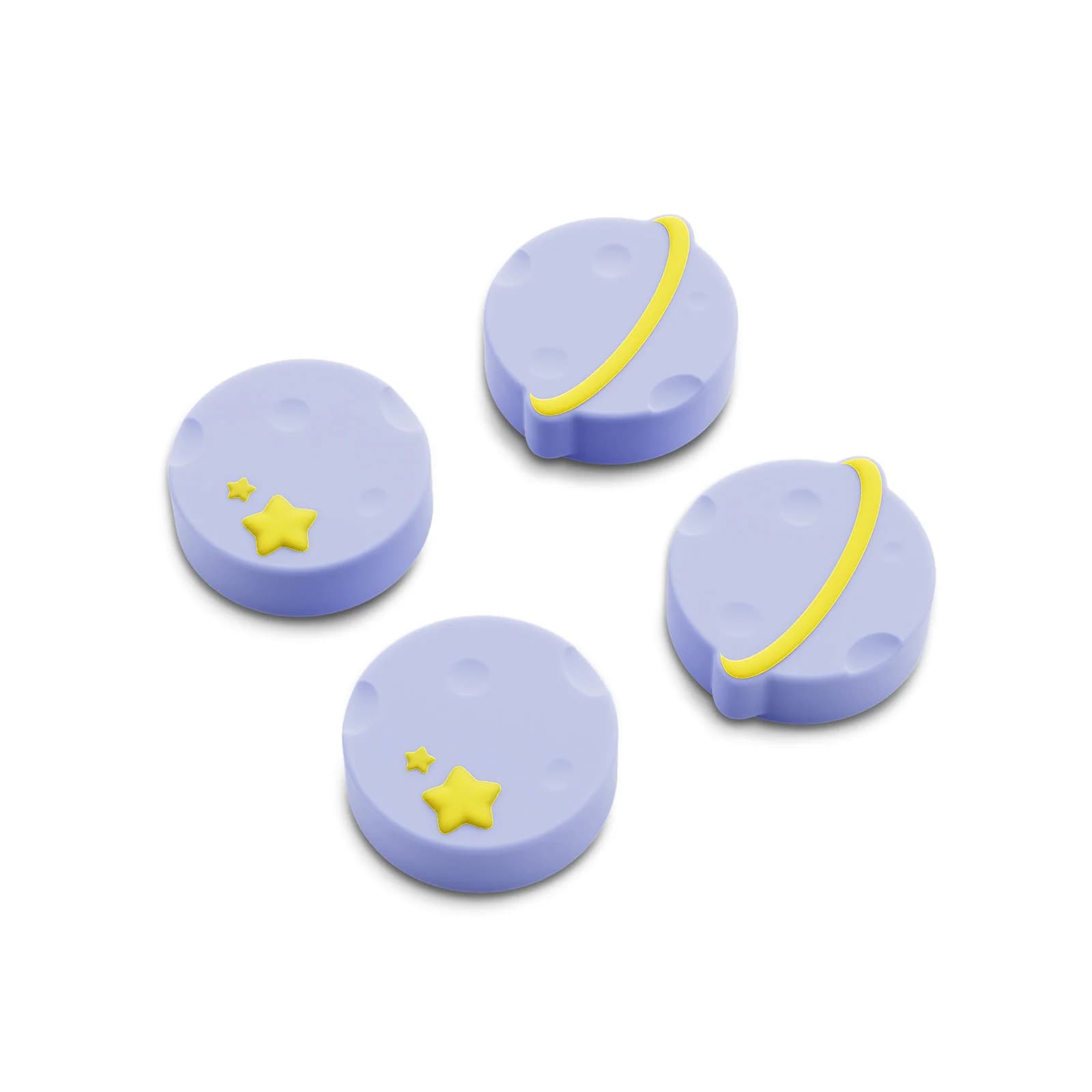 GeekShare Silicone Joycon Thumb Grip Caps Compatible with Nintendo Switch 2, Soft Joystick Cover Caps , 4PCS - Purple Planet