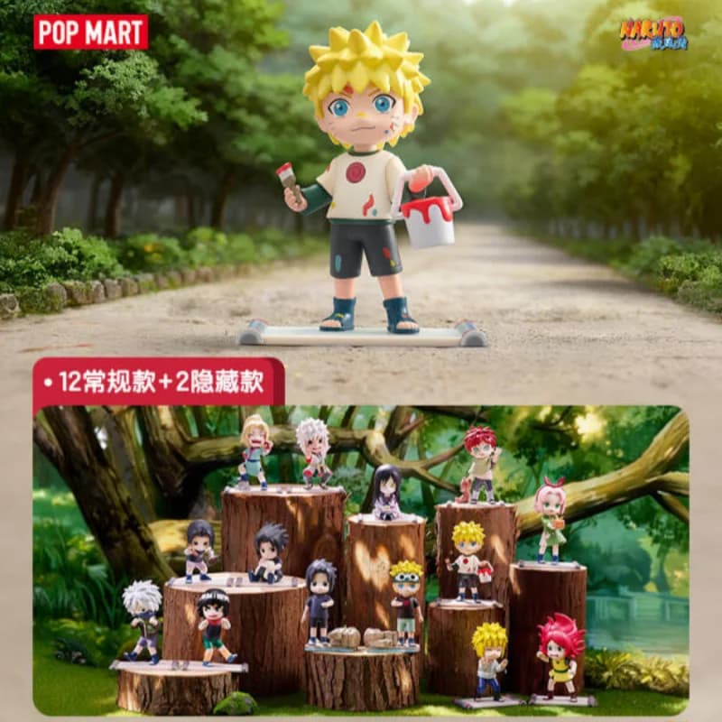 POPMART Naruto Shippuden Serie Infanzia Blind Box Giocattoli Mystery Box Busta a Sorpresa Bambola Anime Statuetta Ornamenti da Scrivania Collezione