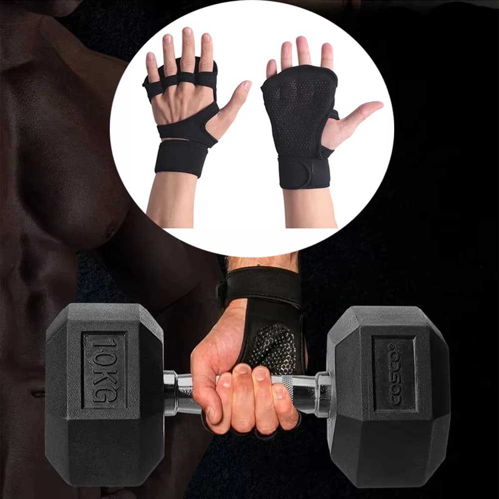 Protective Gloves for Fitness Palm Uniisex Gloves for Weight Lifting Fitness Training Sports Manopoles for Body Building Protective Gloves for Gym Hand Palm