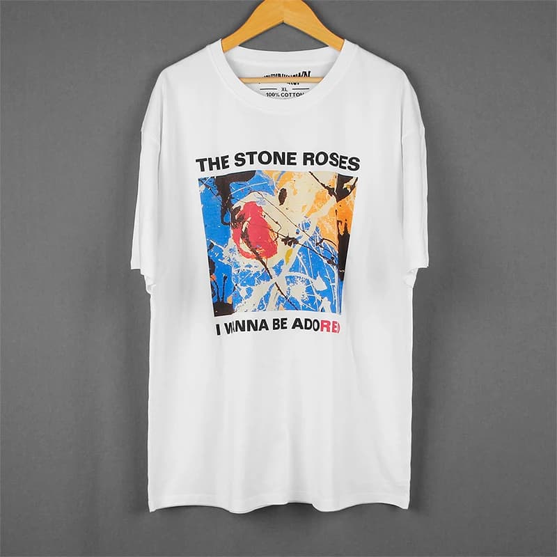 T-shirt The Stone Roses Voglio essere adornato Rock Brit-Pop Pulp Top Band Abbigliamento da uomo Abbigliamento a maniche corte
