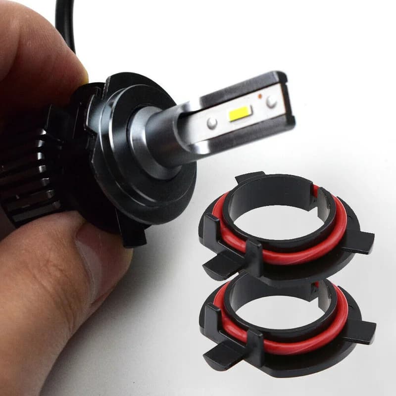 2 Pz H7 HA CONDOTTO LA Lampadina Del Faro Adattatore Basi Auto H7 Adattatore Portalampada Socchetto Base Nero Accessori Auto Per Kia Mitsubishi Nissan