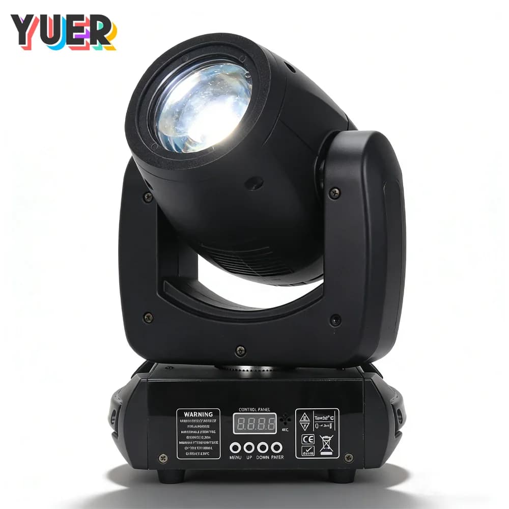 Faro mobile LED 100W Beam Spot per DJ, discoteche e club, con 18 prismi, illuminazione scenica DMX512, controllo audio ed effetti.