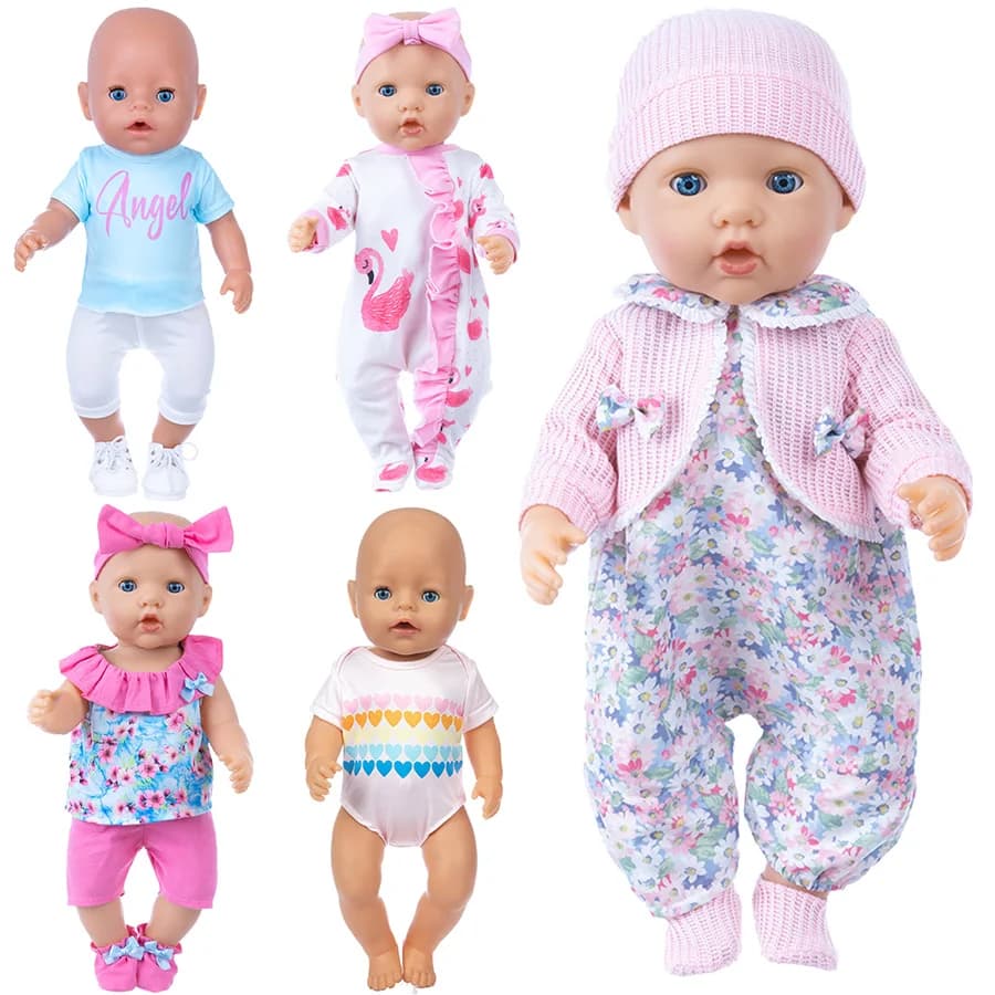 Carino neonato bambola pigiama vestito per 45 cm Born Baby Reborn Doll vestiti accessori 18 pollici bambola ragazze giocattoli nostra generazione Nenuco