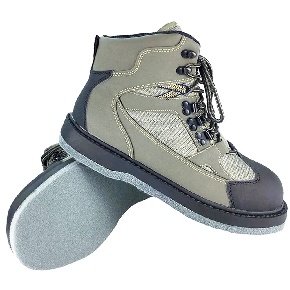 Scarpe da pesca da uomo Stivali da pesca per trampoliere Suola in feltro o gomma Caccia Escursionismo A monte River Reef Scarpe da pesca su roccia Stivali alti