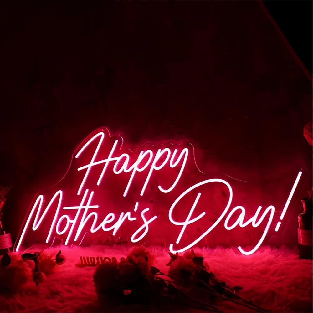 Customizable Personalized LED Neon Letter Sign for Mother's Day Event Party Wall Decor Custom Logo Room Decoration