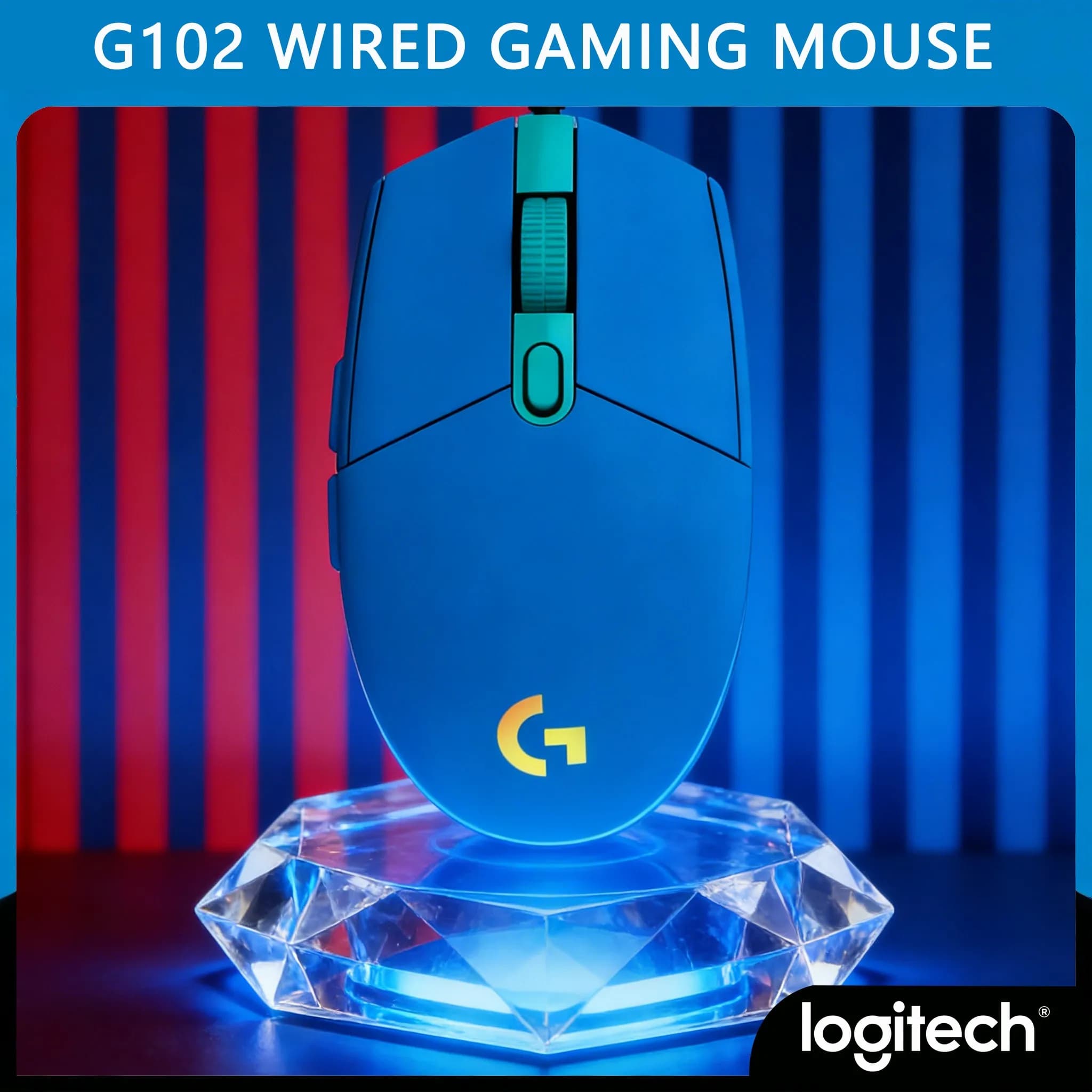 Mouse da Gaming G102 2a Generazione con Illuminazione RGB LIGHTSYNC Flow, Uso Duale per Ufficio e Gioco