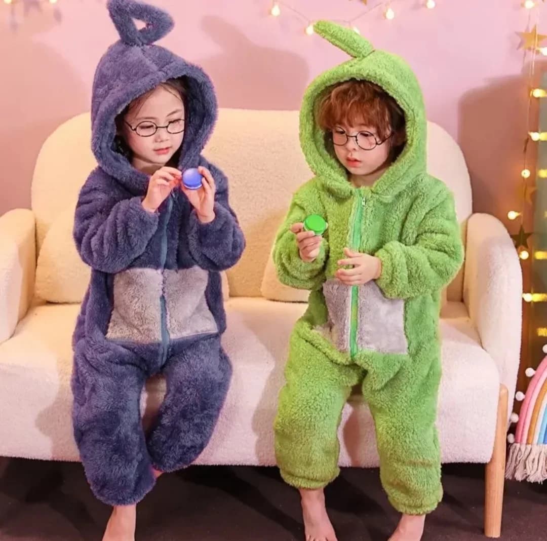 Adulti Bambini Tute monopezzo Morbido maniche lunghe Pigiama Dipsy Tinky Winky Po Lala Costumi Abbigliamento per la casa Donna Unisex Homewear
