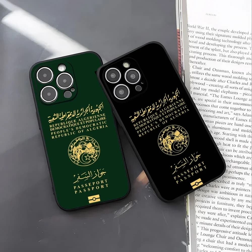 Silicone shock phone case with flag and Algeria map for iPhone 17 15 11 12 14 13 Pro Max Mini XS XR 7 Plus 17E Air