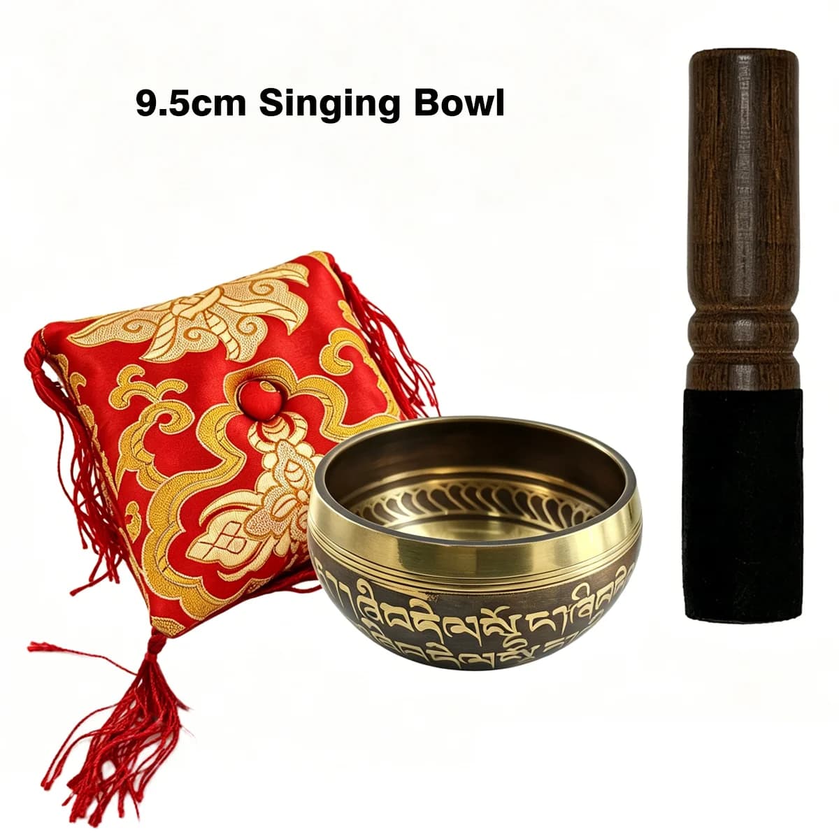 Miwayer Tibetan Singing Bowl, Forged Bell Metal Copper-Tin Alloy Hand Burnished for Resonant Sound
