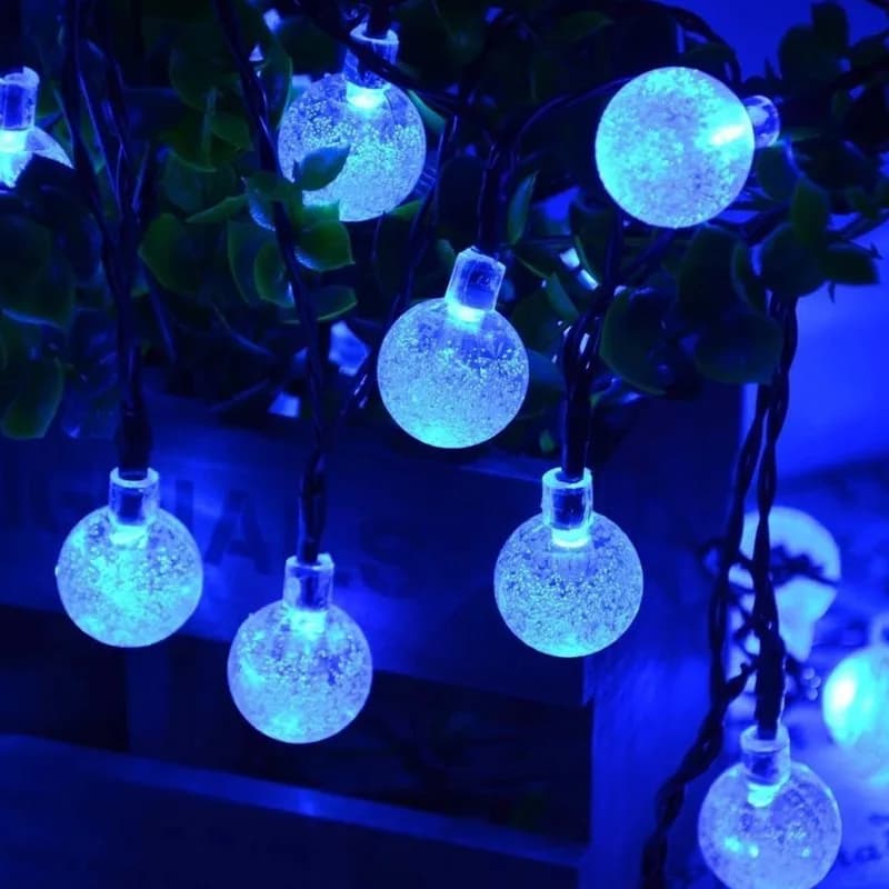 Luci a stringa a bolle di cristallo alimentate a batteria USB per matrimoni, Natale, feste e decorazioni domestiche