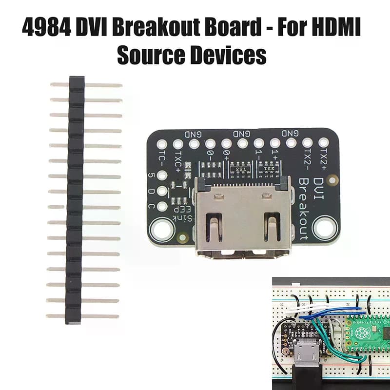 1 Piece 4984 Adafruit DVI Breakout Card - Adapter for Devices HDMI Source Accessories