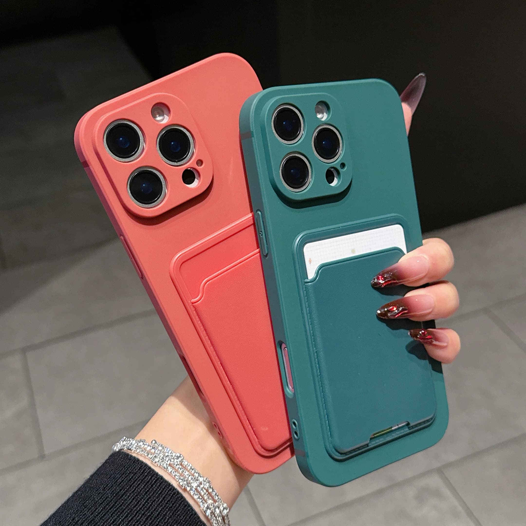 Custodia per telefono con supporto per borsa per slot per schede in silicone liquido di lusso per iPhone 16 15 14 Plus 13 12 11 Pro Max XR XS 7 8 SE Cover posteriore