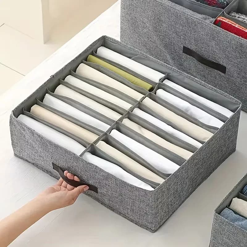 Organizzatore per Armadio, Scatola Portaoggetti per Maglioni e T-Shirt, Scatola Rinforzata per Pantaloni, Organizzatore per Biancheria Intima e Calzini per la Casa