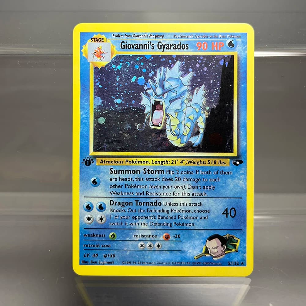 Carte Proxy PKM Carte classiche della prima edizione Collezione Gyarados Arcanine Charizard PTCG Gym Challenge Foil Card