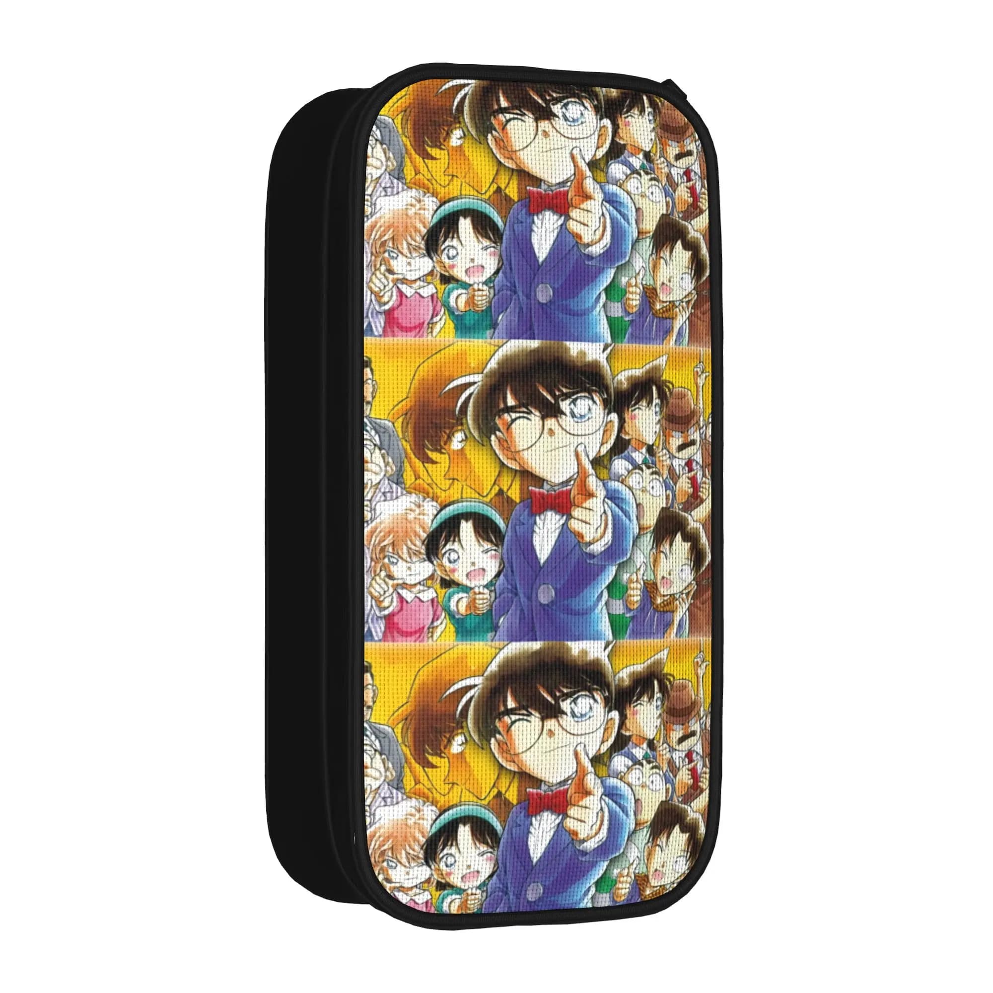 Custom Funny Detectived Anime Conan Pencil Cases for Boys Girls Large Capacity Pen Box Bag School Accessories