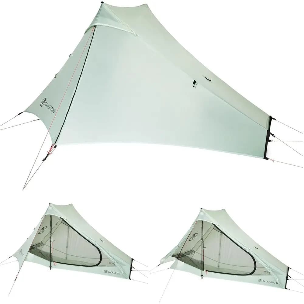 Backbone Ultralight Tent or Backpacking, Camping, Thru Hiking - Trekking Pole Backpacking Tent - Waterproo, Single-wall, Durable