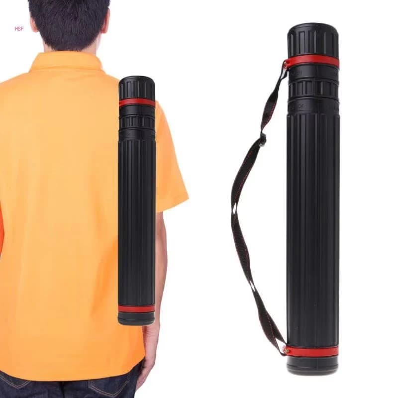 Nuovo Tubo Portatile per Disegno - Contenitore Espandibile Regolabile per Arte con Tracolla, Leggero e Resistente per Esterni, Borsa per Artisti