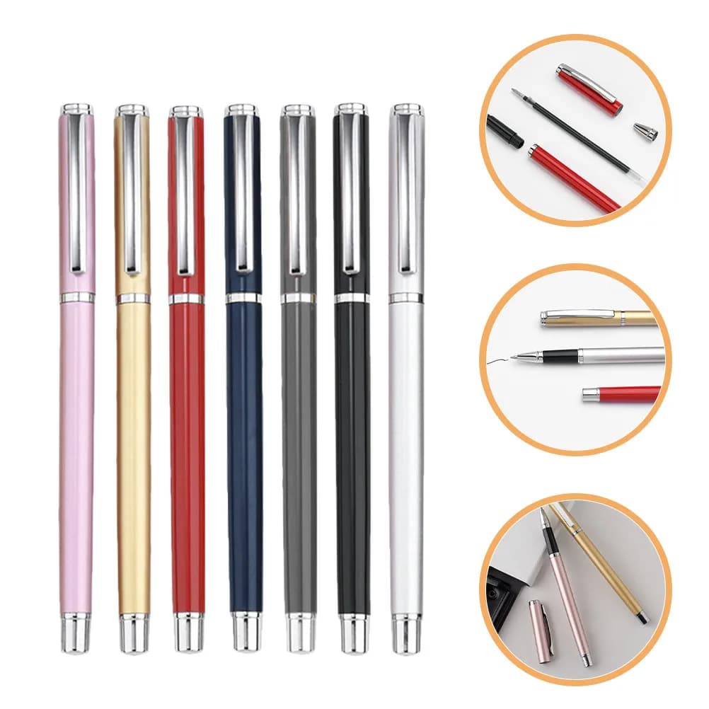 7Pcs Adorable Gel Pens 0.5mm Super Smooth Black Ink Comfortable Grip Lightweight for Students Office Home Journaling Coloring