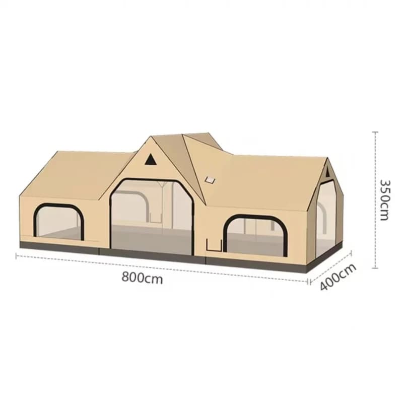32.0 Square Meter Quick to Setup Outdoor Camping Two Rooms One Hall Inflatable Party Tent