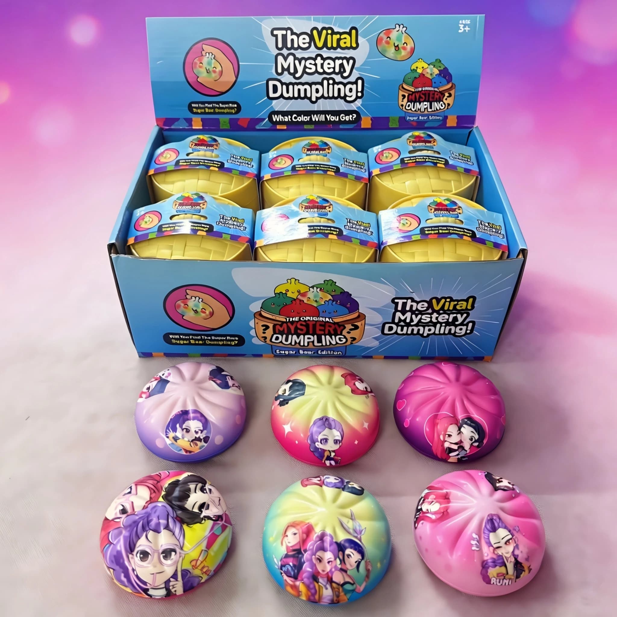 Anime Gilrs Lumi Mila Zoi K-pop Theme Dumpling Squishy Surprise Blind Box Baozi Squeeze Fidget Toy Ornaments PU Anti Stress Gift