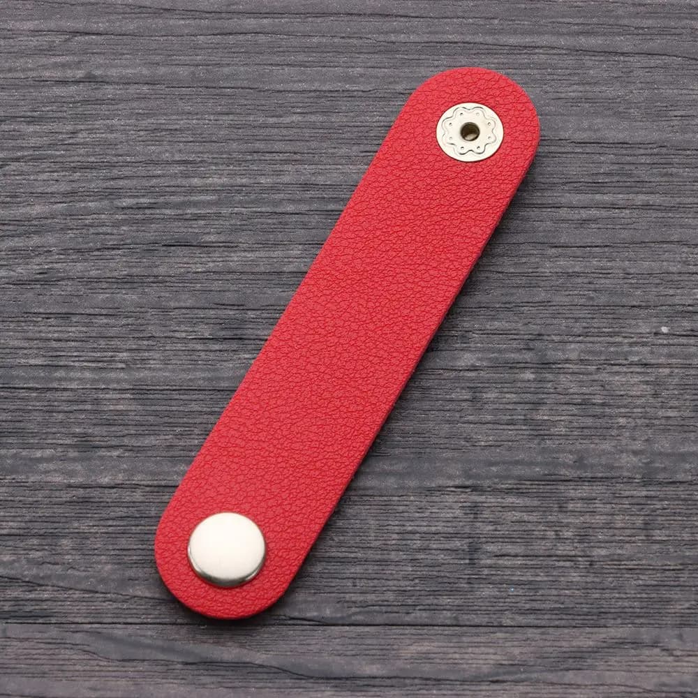 1 Pezzo Avvolgicavo in Pelle per Auricolari, Protezione Cavo Caricabatterie, Organizzatore Cavi, Fascetta Avvolgicavo per Gestione Cavi