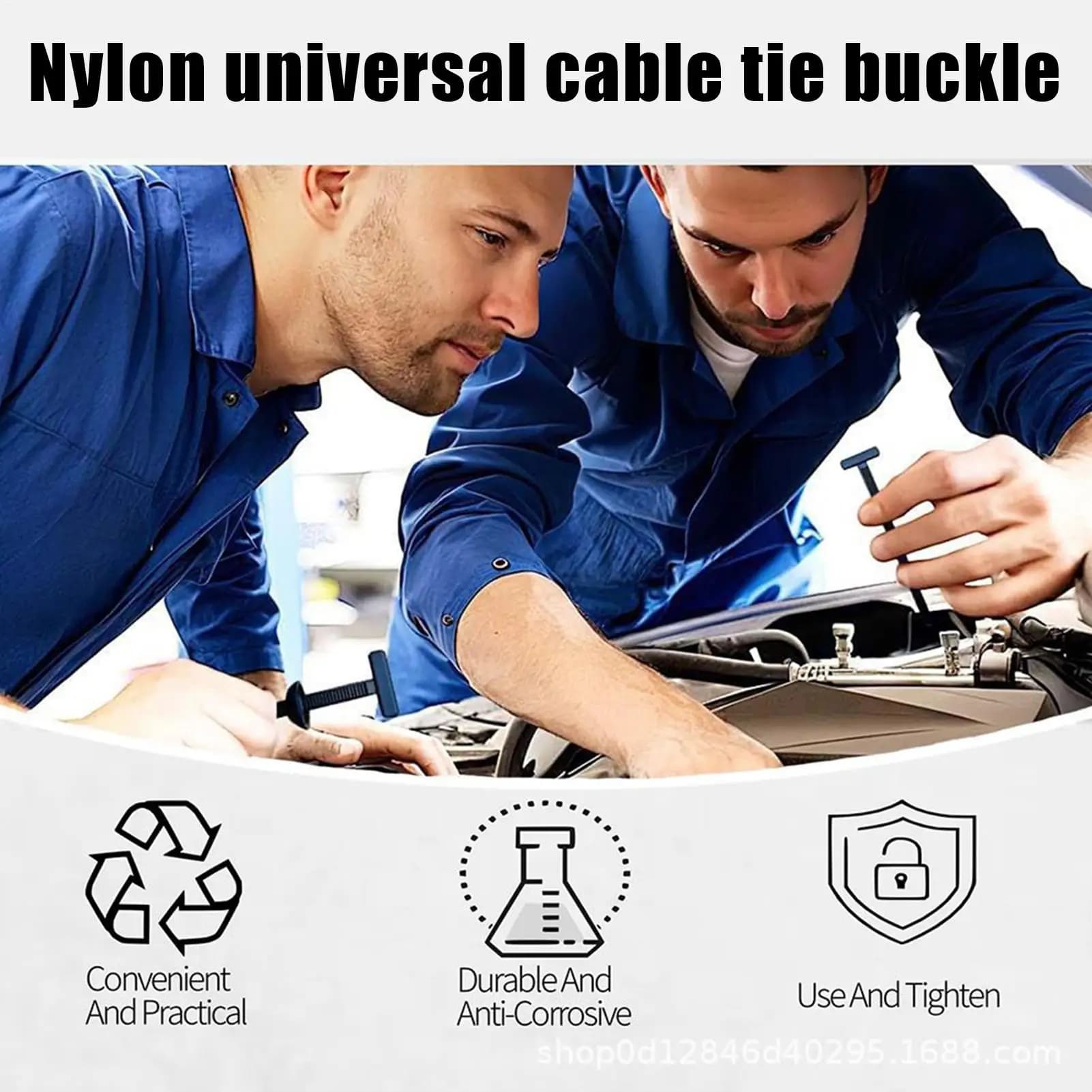 Nylon Cable Tie Buckle 100 Pieces Tool Fasteners Zip Ties Holder Multifunctional Self-Locking Wire Buckle Zipper Clips for
