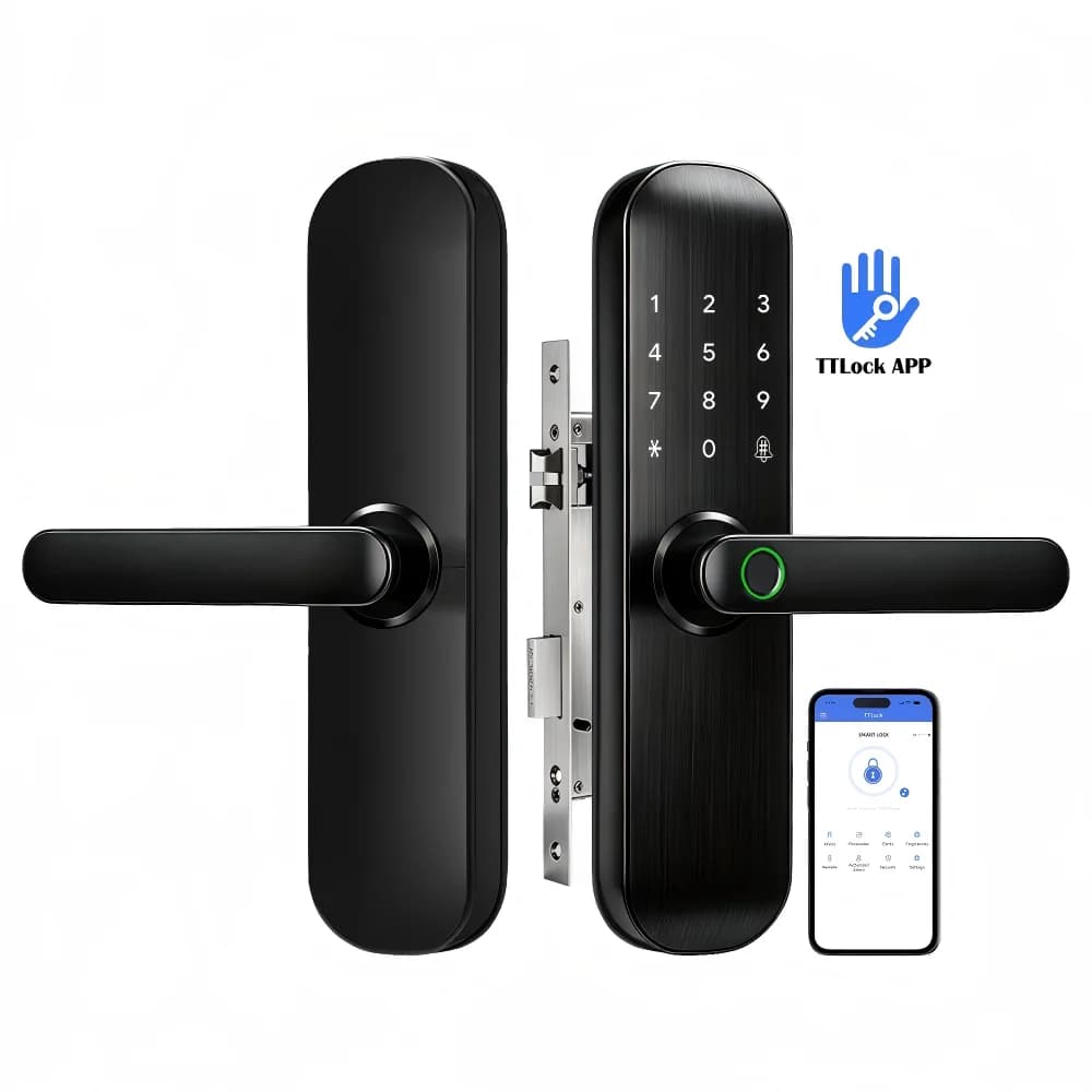 TTLock Bluetooth APP Smart Fingerprint Door Lock Biometric Digital Lock with RFID NFC Key Card Password for Hotel Home