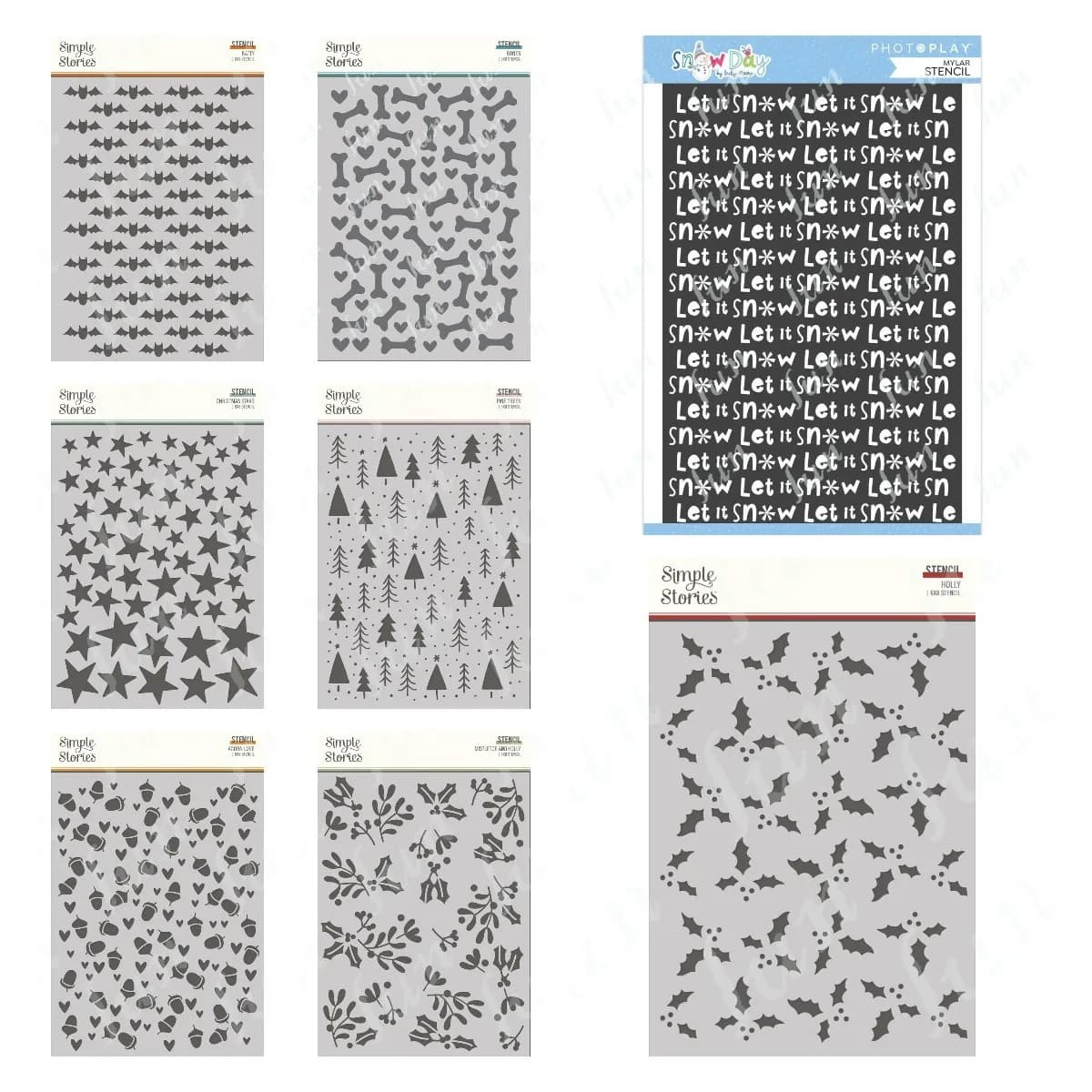 Decorazione natalizia Stencil per stratificazione di agrifoglio Modello di artigianato riutilizzabile Disegno fai da te Scrapbooking Cartelle da colorare Stencil in rilievo
