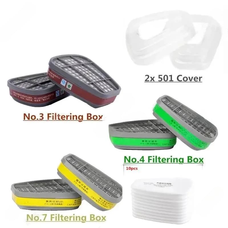 6200/7502/6800 Maschera Maschera antigas chimica 6001/6002/6004 Scatola 5N11 Filtro di protezione in cotoneMaschera per verniceRespiratoreAccessori sostituibili