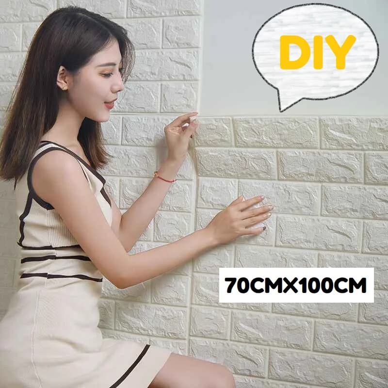 70 cm self-adhesive with solid color wallpaper soft foam material home decoration diy for kitchen bedroom stickers