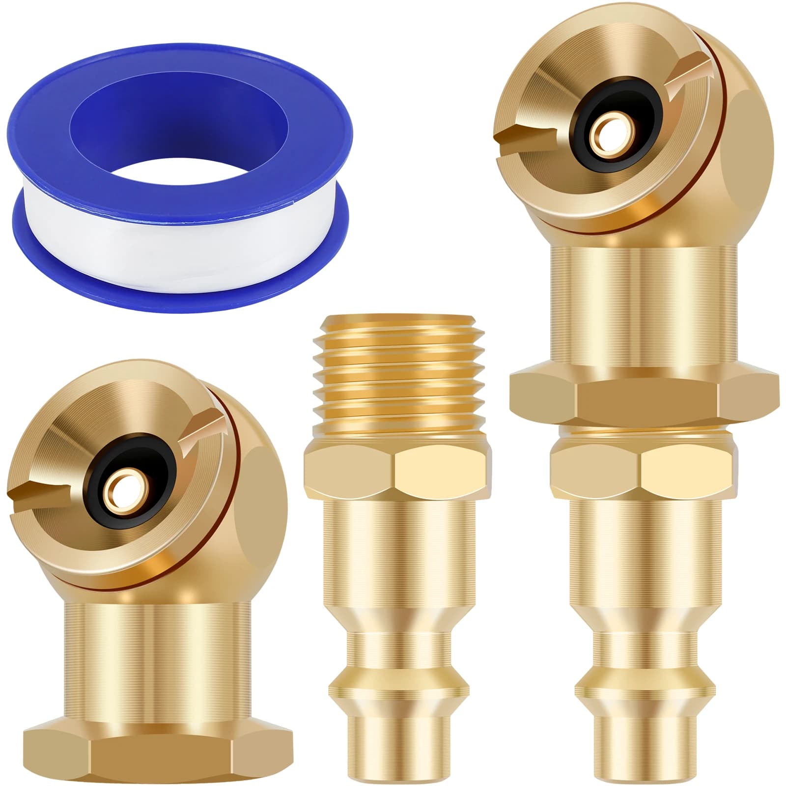 Kit morsetto aria gonfiatore a sfera ottone 1/4 pollici Fnpt morsetto aria per pneumatici per auto ugello di gonfiaggio accessori per pompa aria 300psi