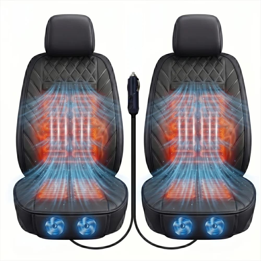 Coprisedile Auto Rinfrescante 12V, Cuscino Ventilato Universale per Sedili Auto e SUV, Ideale per l'Estate