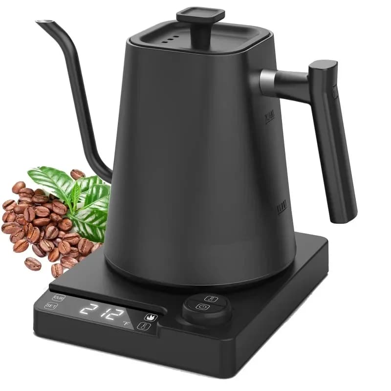 Electric gooseneck kettle, stainless steel super fast boiling kettle for pouring over coffee and tea