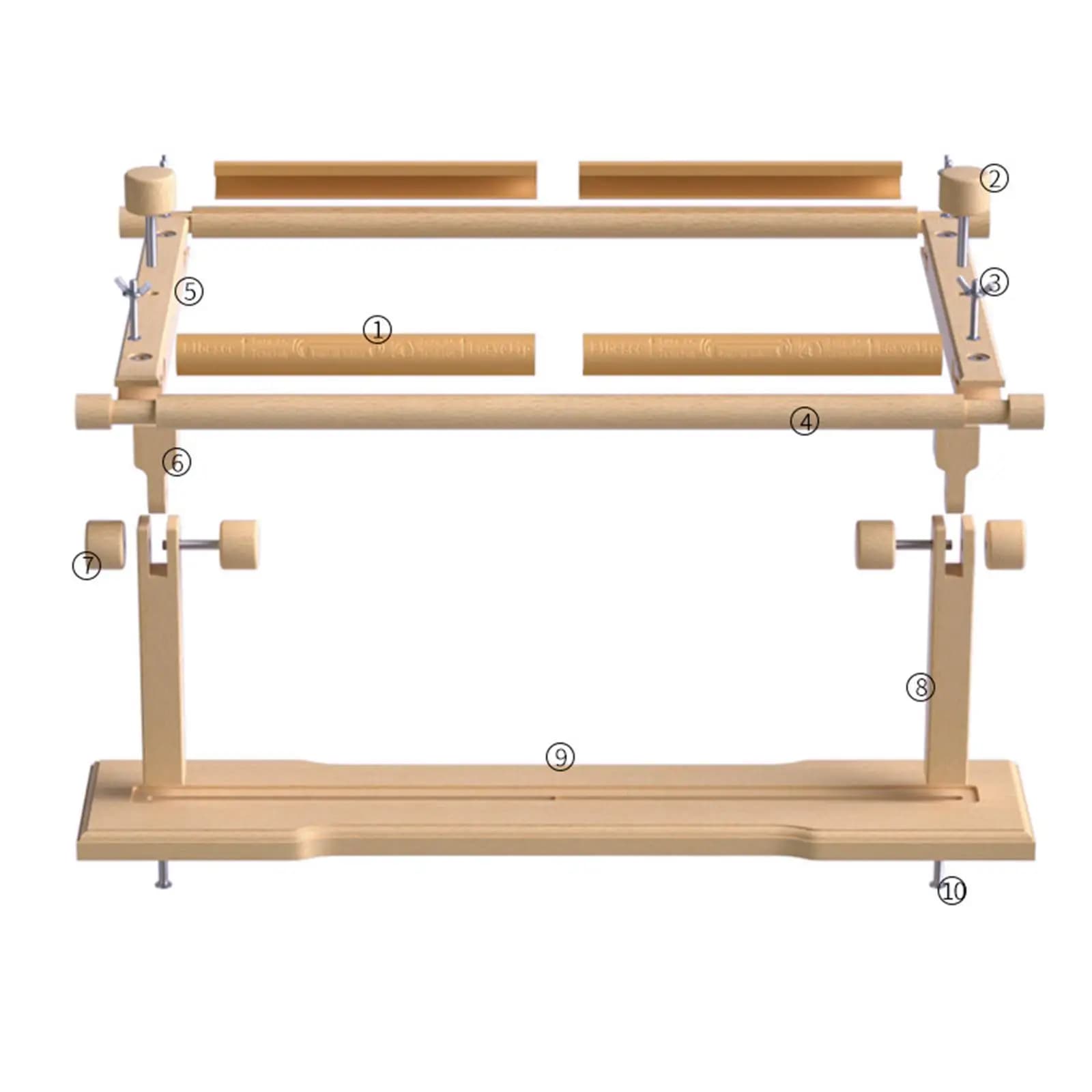 Supporto per telaio da ricamo in legno di faggio liscio, regolabile, per esposizione kit punto croce e lavori artigianali
