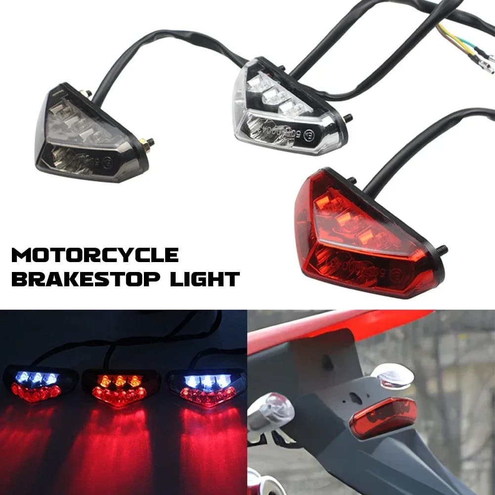 Mini motorcycle LED back light for license 12V rear brake lamp for Pit Dirt Bike ATV Chopper Scooter Cruiser plate back