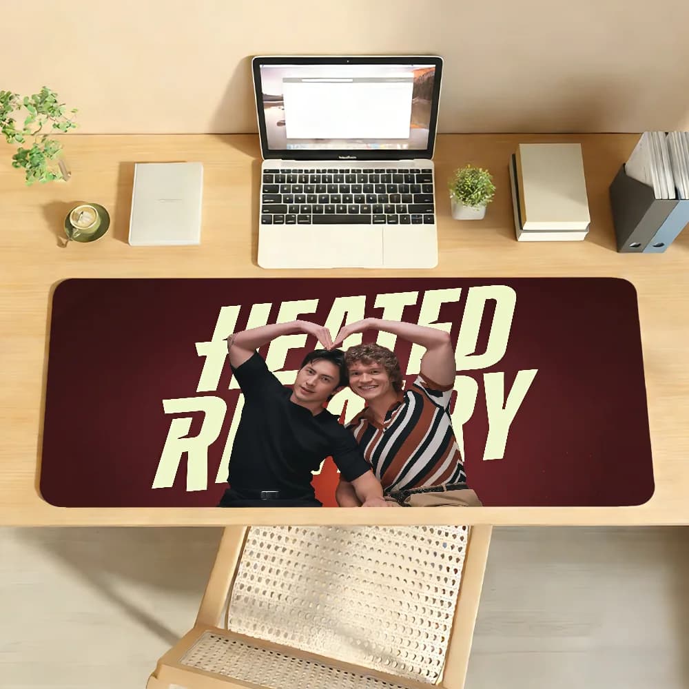 Tappetino per mouse XXL da gioco TV Heated Rivalry, antiscivolo con bordo bloccabile, per PC, laptop, accessori da ufficio, tastiera, in gomma, grande