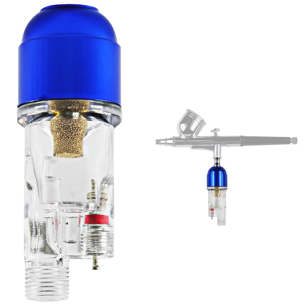 Joystar 1/8 '' Comodo pratico aerografo in linea Mini filtro dell'aria Umidità Trappola per acqua Penna spray Pennello Strumento